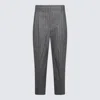 Brunello Cucinelli Trousers In Grey/white