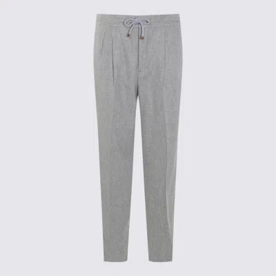 Brunello Cucinelli Trousers Grigio Medio In Gray