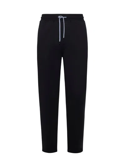 Brunello Cucinelli Trousers In Cotton And Cashmere Blend In Black