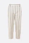 Brunello Cucinelli Ivory Linen Pants In Ivory
