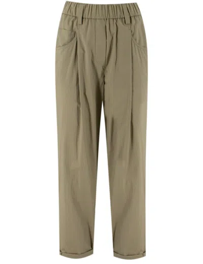 Brunello Cucinelli Trousers In Kaki