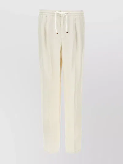 Brunello Cucinelli Trousers Linen Elastic Waistband