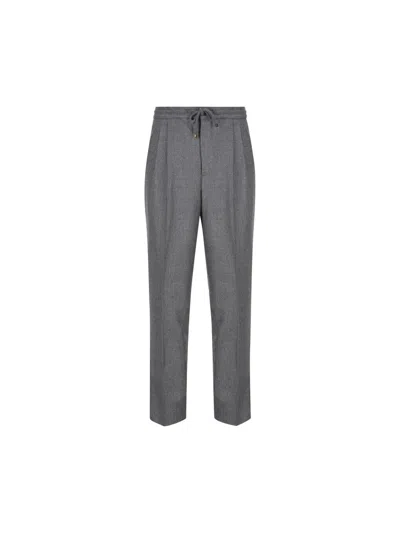 Brunello Cucinelli Trousers In Medium Gray