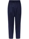 Brunello Cucinelli Leisure Fit Trousers With Double Pleats In Blue