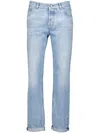 Brunello Cucinelli Logo-stitched Tapered Jeans In Blue