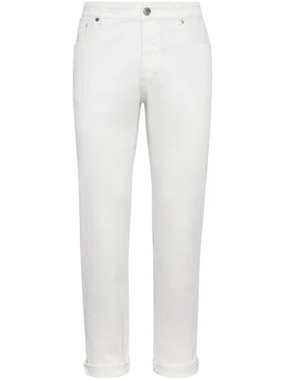Brunello Cucinelli Mid-rise Straight-leg Trousers In Multicolor