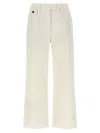 Brunello Cucinelli Ivory Cover Chino Crop Trousers In Multicolor