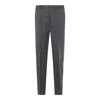 Brunello Cucinelli Grey Wool Pants In Multicolor