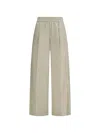 Brunello Cucinelli Elasticated Palazzo Pants In Gray