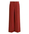 Brunello Cucinelli Linen Palazzo Pants In Red