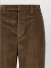 Brunello Cucinelli Trousers Ribbed Back Pockets In Brown