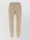 Brunello Cucinelli Ribbed Texture Elastic Waistband Trousers In Brown