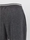 Brunello Cucinelli Trousers Ribbed Elastic Waistband In Gray