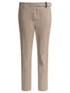 Brunello Cucinelli Beige Tailored Trousers With Minimalistic Design In Brown