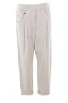 Brunello Cucinelli Trousers In Snow White