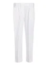 Brunello Cucinelli Beige Elastic Cady Trousers In White
