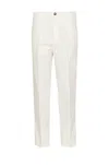 Brunello Cucinelli Trousers With Pockets And Belt Loops In White