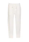 Brunello Cucinelli Men Track Pants With Edging In White