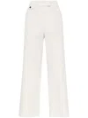 Brunello Cucinelli Wide-leg Trousers With Tailored Silhouette And Soft Finish In White