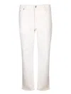 Brunello Cucinelli Five Pockets Cream Trousers In White