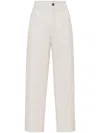 Brunello Cucinelli Pleated Chino Trousers In White