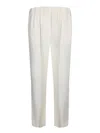 Brunello Cucinelli High-waisted White Trousers In White