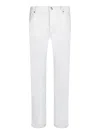 Brunello Cucinelli Bull White Bull Denim Pants In White
