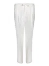 Brunello Cucinelli Cotton Corduroy Drawstring Trousers In White