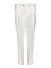 Brunello Cucinelli Cotton Corduroy Drawstring Trousers In White