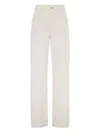 Brunello Cucinelli High-rise Straight-leg Jeans In White