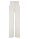Brunello Cucinelli High-rise Straight-leg Jeans In White