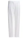 Brunello Cucinelli Women Baggy Cotton Tailored Pants In White