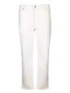 Brunello Cucinelli Five Pockets Cream Trousers In White