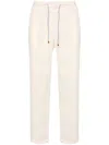 Brunello Cucinelli Drawstring-waist Corduroy Chinos In White