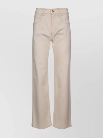 Brunello Cucinelli Trousers Wide Leg Back Pockets In Pink