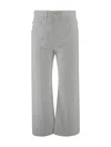 Brunello Cucinelli Trousers With A Square Cropped Silhouette In Gray