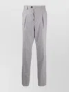Brunello Cucinelli Tailored Grey Trousers With Subtle Pleat Detail In Gray