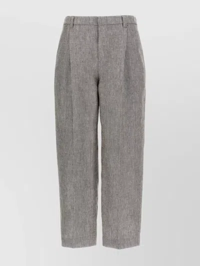 Brunello Cucinelli Trousers With Back Pockets And Pleats In Gray