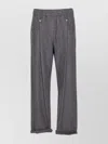 Brunello Cucinelli Trousers With Belt Loops And Elastic Waistband In Gray