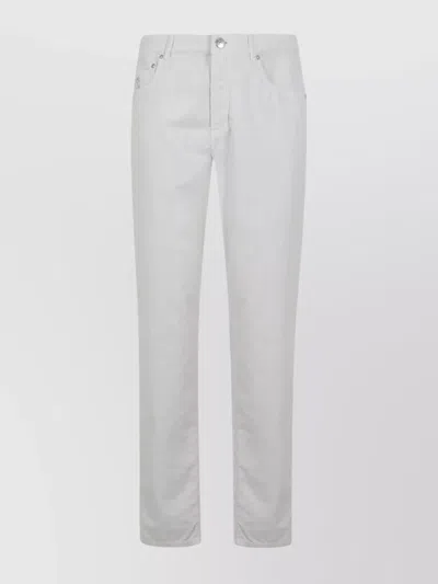 BRUNELLO CUCINELLI TROUSERS WITH BELT LOOPS AND POCKETS