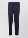 Brunello Cucinelli Trousers With Belt Loops And Side Pockets In Blue