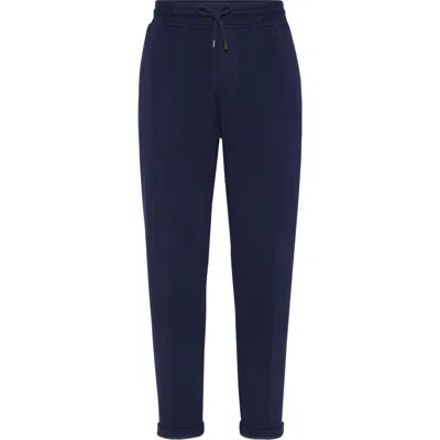 BRUNELLO CUCINELLI BRUNELLO CUCINELLI TROUSERS WITH CRÊTE