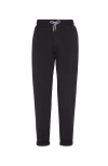 Brunello Cucinelli Black Cotton Pants In Black