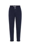 Brunello Cucinelli Trousers With Crête In Cobalt