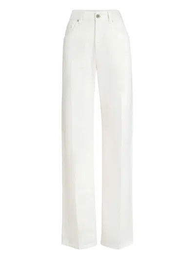 Brunello Cucinelli Trousers With Decoration In White