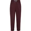 Brunello Cucinelli Trousers With Double Pleats And Drawstring In Brown