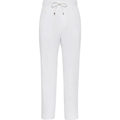Brunello Cucinelli Trousers With Drawstring In Panama