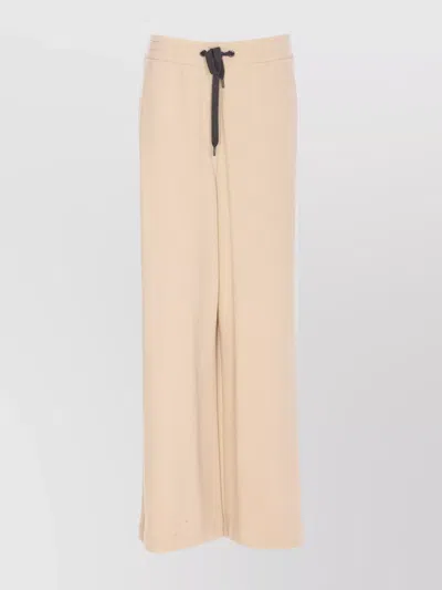 Brunello Cucinelli Trousers With Elastic Waistband And Side Pockets In Pink