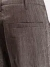 Brunello Cucinelli Trousers With Lurex Effect In Burgundy