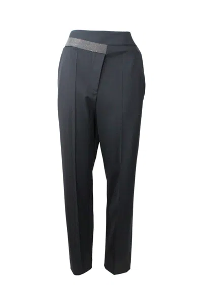 BRUNELLO CUCINELLI TROUSERS WITH MONILI